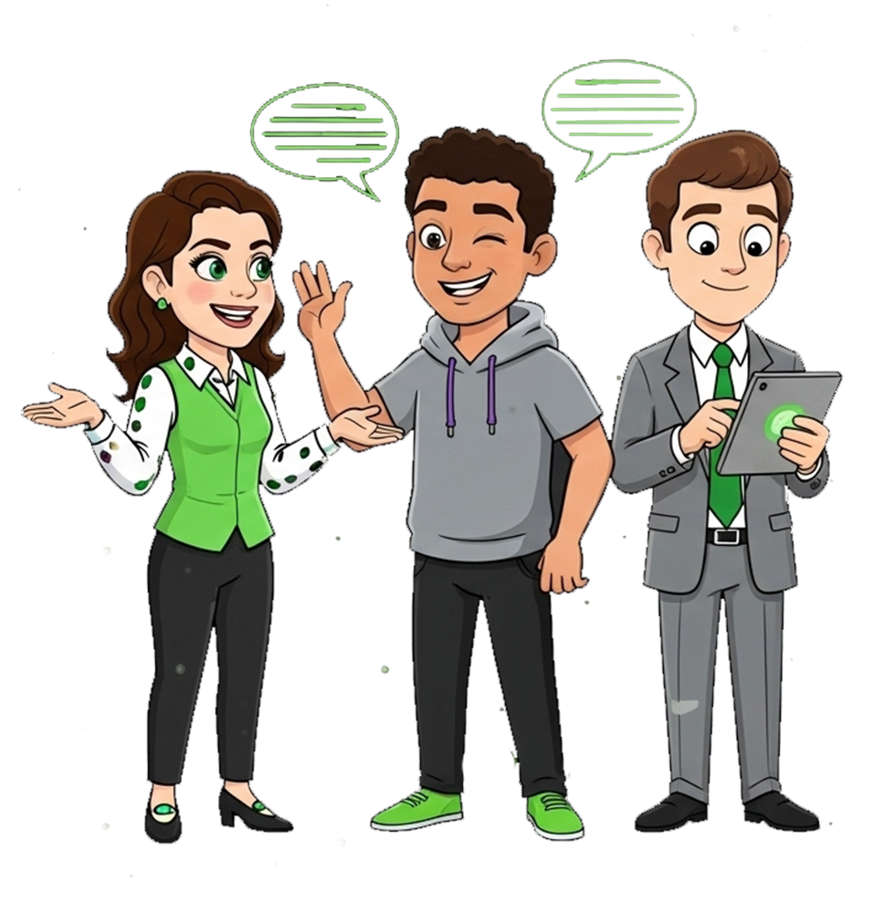 Imagen de organización de eventos con animación